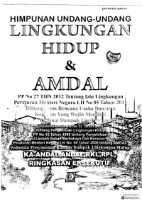 Image of HIMPUNAN UNDANG-UNDANG LINGKUNGAN HIDUP 
& 
AMDAL