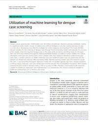 Image of Utilization of machine learning for dengue
case screening
